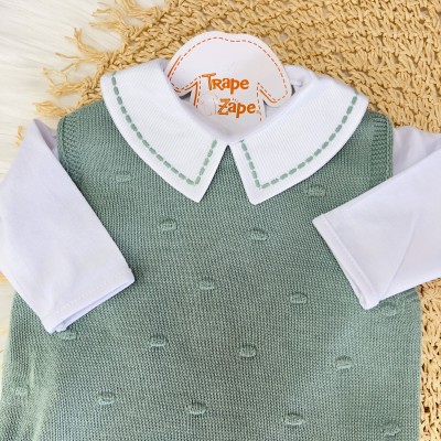  Saída de Maternidade Bolinha - Verde